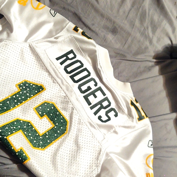 Aaron Rogers Green Bay Packers #12 NFL Jersey- White. - Picture 2 of 8